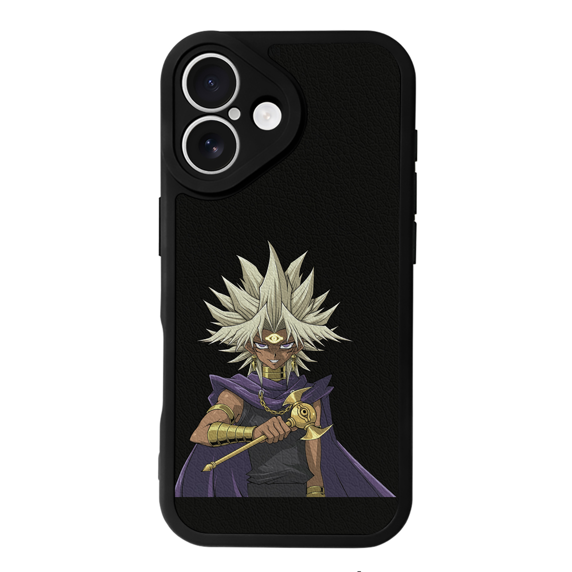 （画像用） 遊☆戯☆王 Yu-Gi-Oh! 【iPhone 16シリーズ対応】シリコンスマホケース（レザー調） 材質：シリコン